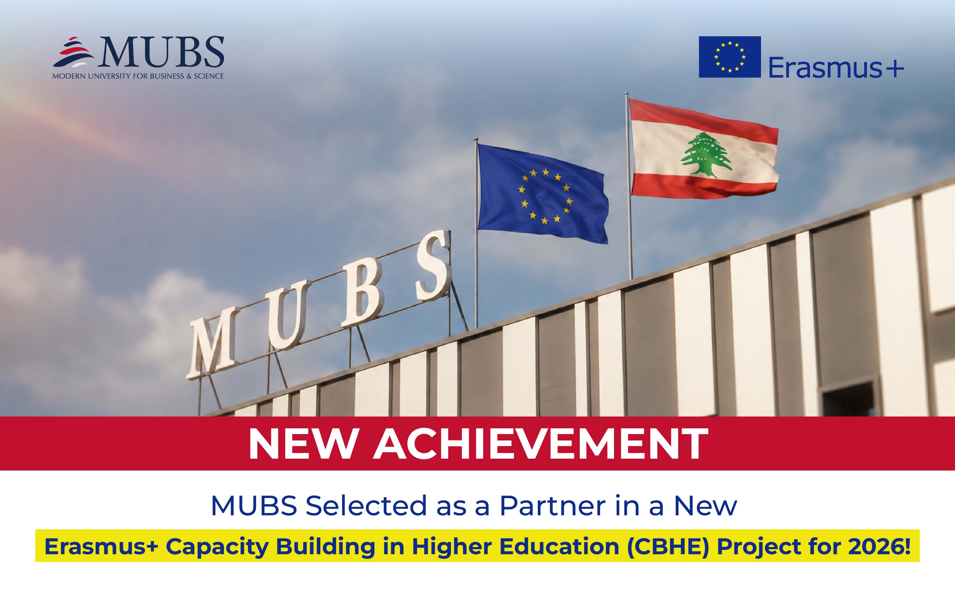 MUBS Selected as a Partner in a New Erasmus+ Capacity Building in Higher Education (CBHE) Project