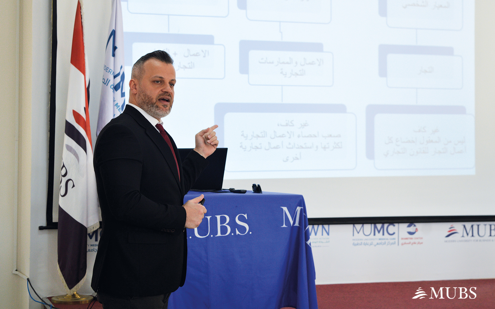 ISB Hosts Guest Speaker Judge Alaa Bashir to Discuss Business Law at the Semqanieh Campus