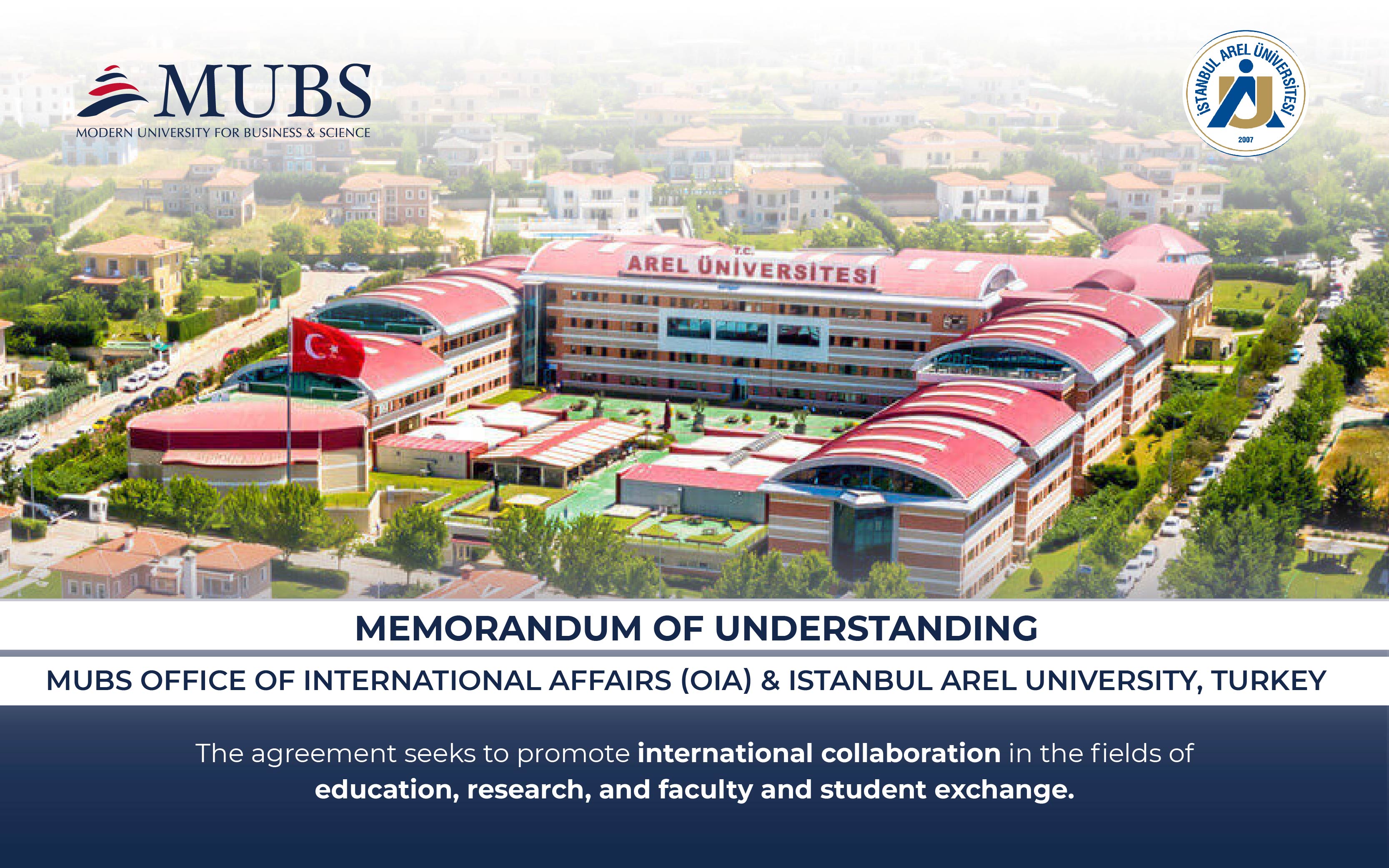 MUBS & Istanbul Arel University Sign Agreement to Strengthen Academic Cooperation