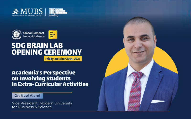 MUBS Vice President, Dr. Nael Alami, Participates in the SDG Brain Lab Opening Ceremony 2023