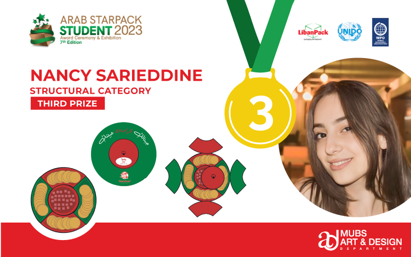Nancy Sarieddine's Packaging Design “Ghandour 555 Biscuits” Shines at Arab Student StarPack 2023
